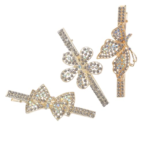 PAMINGONO 3stücke Teiliges Haarklammern Mit Strass Für Damen Und Mädchen Glitzernde Haaraccessoires Für Hochzeiten Partys Und Alltag von PAMINGONO