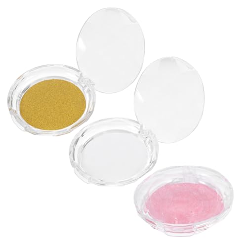PAMINGONO 3 Stück Transparente Wimpern Aufbewahrungsboxen mit Glitzerndem Papierboden Kompakte Kunststoff Wimpern Cases für Damen Wiederverwendbar Tragbar für Reisen und Make Up von PAMINGONO