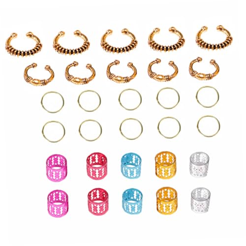 PAMINGONO 30stücke Teiliges Diy Haarschmuck Metall Haaraccessoires Für Frauen Kreative Haarklammern Und Ringe Für Modische Styles Und Anlässe Inklusive Große Und Kleine Clips Goldene von PAMINGONO