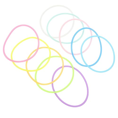 PAMINGONO 30 Stück Teiliges Fluoreszierendes Silikonarmband Elastische Haarbänder und Handgelenksringe Weiche Dehnbare Gummibänder in Bunten Farben für Mädchen und Damen Leuchtend im von PAMINGONO