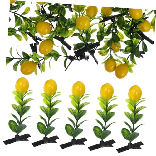 PAMINGONO 30 Stück Zitronenbaum Haarspangen, Haarnadeln Für Kinder, Zitronen Haar Accessoires, Zitronen Clip, Lustige Haarspangen, Zitronen Haarspangen Für Mädchen, Haarspangen Für Kinder, von PAMINGONO