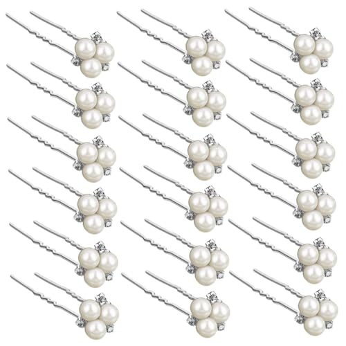 PAMINGONO 36stücke Teiliges Haarschmuck Für Braut Förmige Haarspangen Mit Perlen Und Strass Für Hochzeiten Und Festliche Anlässe Eleganter Haarschmuck Für Damen von PAMINGONO