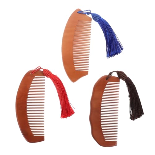 PAMINGONO 3stücke Holzkamm Fein Tragbar Massagekamm Holz Kompaktes Werkzeug Für Kämme Für Frauen Und Männer Holzhaarkamm Dekorativ von PAMINGONO