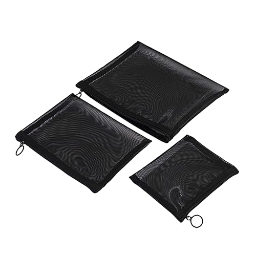 PAMINGONO 3St Outdoor-Handtasche Reise-Make-up-Taschen Make-up-Organizer-Tasche Klare Make-up-Taschen mit Reißverschluss Netznetzbeutel Makeup Tasche Kosmetiktasche Make-up Tasche Black PAMINGONO 3St Outdoor-Handtasche Reise-Make-up-Taschen Make-up-Organizer-Tasche Klare Make-up-Taschen mit Reißverschluss Netznetzbeutel Makeup Tasche Kosmetiktasche Make-up Tasche Black von PAMINGONO