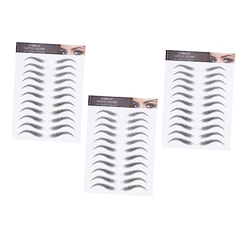 PAMINGONO 3blätter Augenbrauen Aufkleber Haarähnliche Kosmetik Für Falsche Augenbrauenaufkleber Imitieren Gefälschte Augenbrauen Make-up-tool von PAMINGONO