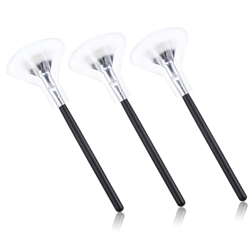 PAMINGONO 3stücke Teiliges Fan-pinsel Für Augen-make-up Präzise Wimpernbürsten Für Mascara-anwendung Clump-freies Finish Sanfte Pflege Für Natürliche Und Künstliche Wimpern von PAMINGONO
