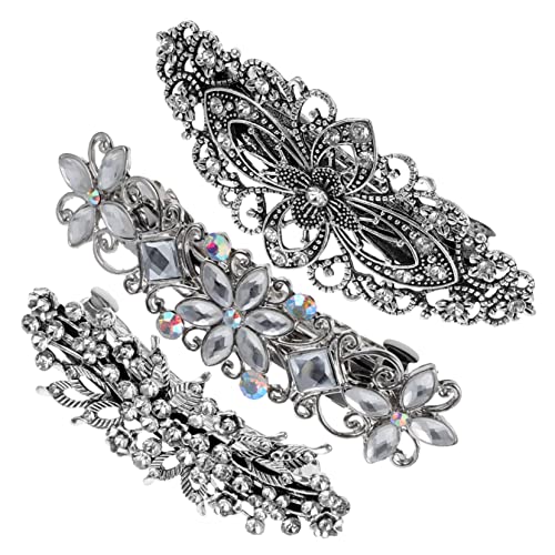 PAMINGONO 3stücke Teiliges Frauen Haarklammern Mit Strasssteinen Vintage Haarklammern Für Hochzeiten Und Geburtstage Elegante Haarspangen Für Mädchen Und Damen von PAMINGONO