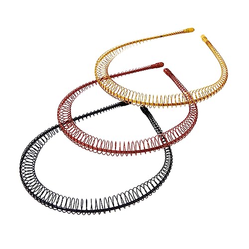 PAMINGONO 3stücke Anti-rutsch-wellenförmige Haarbänder Für Sport Und Freizeit Unsichtbare Bequeme Haarreifen Für Damen Und Herren Zufällige Farben von PAMINGONO