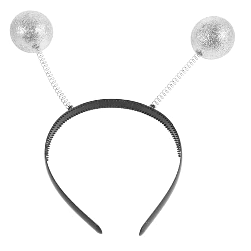 PAMINGONO 3stücke Weißer Glitzer-weihnachtskugel-haarreif Für Party Und Weihnachts-kopfschmuck Leicht Und Sicher Zu Tragen von PAMINGONO