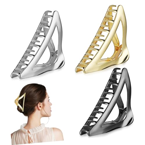 PAMINGONO 3stücke Haarklammern Für Dickes Haar Große Haarklammern Mit Starkem Aus Metall Haarschmuck Für Frauen Und Mädchen von PAMINGONO