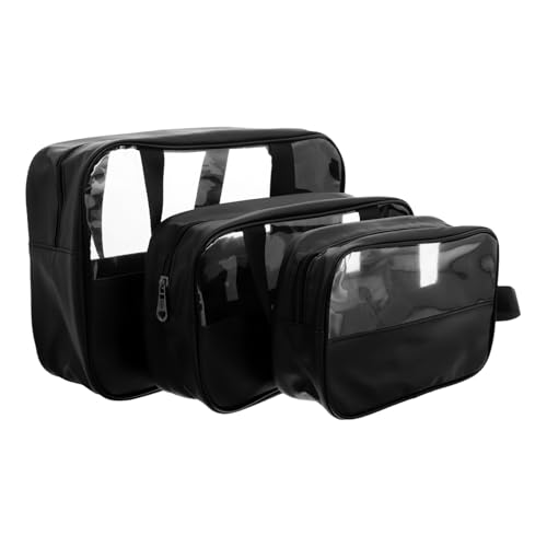 PAMINGONO 3stücke Teiliges Set Großer Wasserdichter Transparenter Kosmetiktaschen Für Aufbewahrung Von Toilettenartikeln Für Und Mädchen von PAMINGONO
