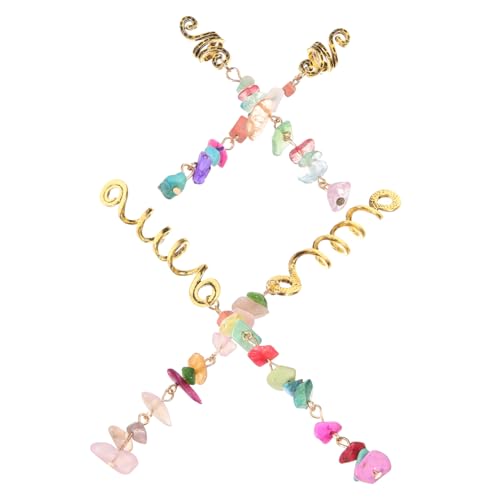 PAMINGONO Style Hair Braid Cuffs 4 Stück Haarschmuck Charms Perlen Dreadlock Zubehör Zum Flechten von PAMINGONO