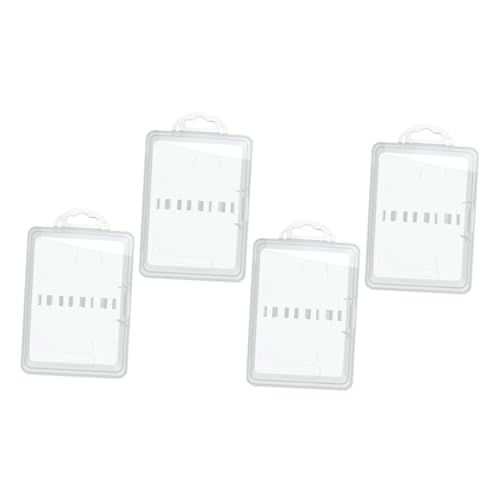 PAMINGONO 4 Stück Elektrische Zahnbürstenkopf Aufbewahrungsbox Reiseetui Kompatibel mit Schutzgehäuse Sicherer Tragbarer Zahnbürstenkopf Organizer für Zuhause und Unterwegs von PAMINGONO