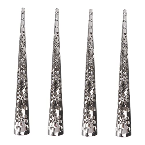 PAMINGONO 4stücke Hohle Haarspange Im Herzen-stil Damen Haarnadel Aus Robustem Metall Silberfarben Ohne Zähne Für Stirnband Hut Oder Haar von PAMINGONO