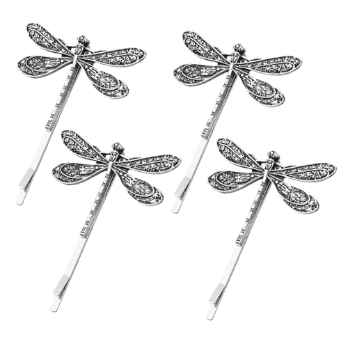 PAMINGONO 4 Stück Haarspangen im Libellen-Stil Retro-Haarspange aus Metalllegierung für Frauen Mädchen Jungen und Mädchen passend zum Outfit elegante Accessoires von PAMINGONO