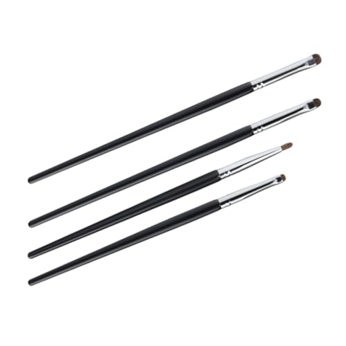 PAMINGONO 4 Stück Lidschattenpinsel Haar Augen Make Up Pinsel Holzgriff Präzisions Eyeliner Pinsel Make Up Pinsel Für Augen Make Up von PAMINGONO