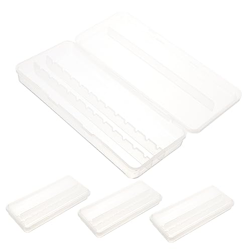 PAMINGONO 4 Teiliges Aufbewahrungset Für Nagelbohrer Transparente Box Für Nagelkunst Und Polierköpfe Organizer Für Nagelbohrer Und Schleifköpfe Mit 12 Fächern von PAMINGONO