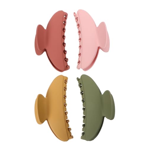 PAMINGONO 4 Stück Teiliges Große Acryl Haarklammern Bunte Haarspangen Rutschfeste Haar Jaw Clips für Frauen und Mädchen Modischer Haarschmuck für Alltag und Party Zufällige Zufällige Farbe von PAMINGONO