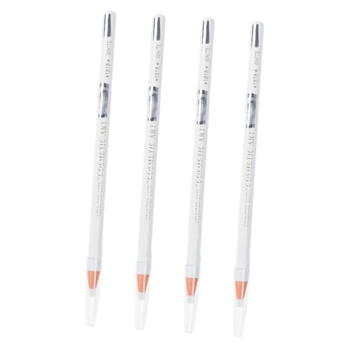 PAMINGONO 4 Stück Teiliges Weißer Wasserfester Augenbrauenstifte mit Feiner Spitze Glatte Textur für Präzises Auftragen Schweißresistent Langlebiges Beauty Make Up Tool für Natürliche und von PAMINGONO