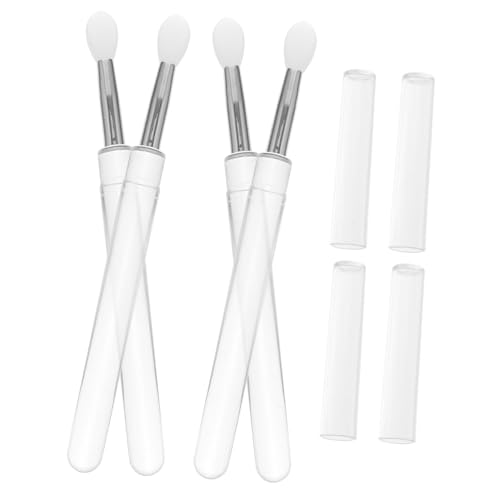 PAMINGONO 4-teiliges Make-up-pinsel-set Silikon-lippenpinsel Robust Staubdicht Für Die Lippen Zum Auftragen Von Lidschatten Tragbar Praktisch Für Unterwegs von PAMINGONO
