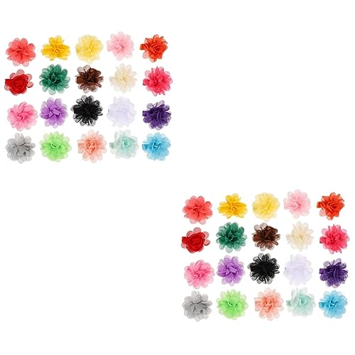 PAMINGONO 40stücke Teiliges Haarschmuck Für Mädchen Künstliche Blumen-haarspangen Aus Chiffon Für Partys Hochzeiten Und Besondere Anlässe Farbenfrohe Haarklammern Für Kleinkinder Und von PAMINGONO