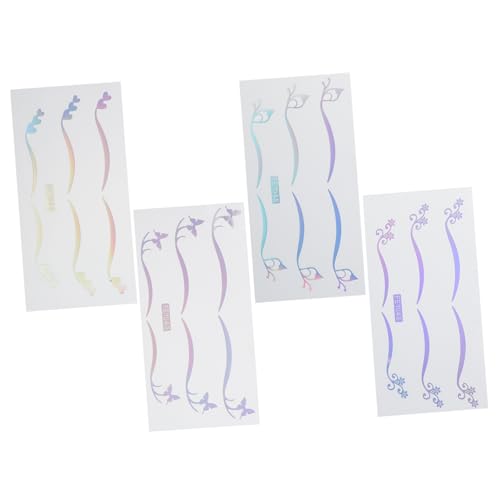 PAMINGONO 4blatt Holografische Augen-make-up Aufkleber Für Temporäre Augenbrauen Und Lidschatten Für Halloween Karneval Und Cosplay-events Einfach Anzuwenden Und Langlebig von PAMINGONO