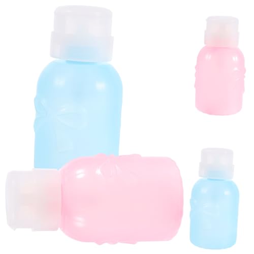 PAMINGONO 4stücke Teiliges Nagellackentferner Pumpflaschen Tragbare Auslaufsichere Spender Für Make-up Entferner Nagellack Und Flüssigkeiten Lockable Druckpumpenflaschen Und Transparent von PAMINGONO