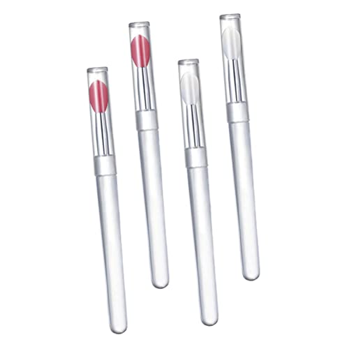 PAMINGONO 4stücke Lippenpinsel Mit Deckel Wiederverwendbare Lip Gloss Applikatoren Für Präzise Lippenanwendung Und Andere Flüssige Für Make-up- Und Anfänger von PAMINGONO