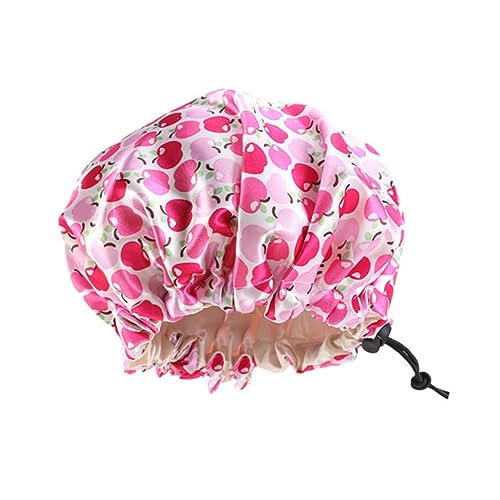 PAMINGONO 5stücke Satin Bademütze Für Junge Mädchen Mit Gummizug Zarte Junge Mädchen Nachtmützen Schlafmütze Aus Satin Haarschutz Für Elastische Mütze Für Gesichtwaschen Und Schlafen von PAMINGONO