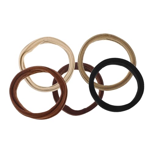 PAMINGONO 5stücke Elastische Haargummis Rutschfeste Haarbänder Für Dichtes Haar Hochelastische Haarseile Für Männer Und Frauen von PAMINGONO