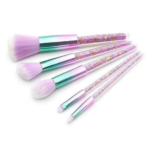 PAMINGONO 5stücke Kosmetikpinsel Echthaar Für Flüssige Foundation Und Puder Make-up-pinsel Augenbrauenpinsel Für Damen Professioneller Gebrauch von PAMINGONO