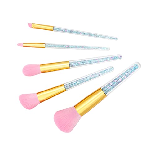 PAMINGONO 5stücke Schminkpinselset Mit Professionelle Kosmetikpinsel Für Flüssiggrundierung Puder Und Augenbrauen Make-up-zubehör Für Damen von PAMINGONO