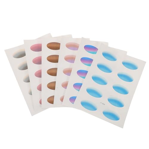 PAMINGONO 6blätter Wasserfeste Lidschatten-transferaufkleber Dekorative Augen-make-up-sticker Mit Farbverlauf Für Mädchen Party-accessoires Temporäre Cosplay-augendekorationen von PAMINGONO