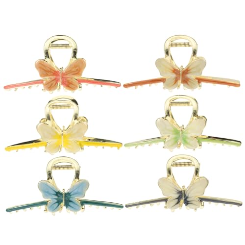 PAMINGONO 6 Stück Große Haarspangen Haarhalter Für Hinten Für Frauen Und Mädchen Modische Haarspangen Für Dickes Haar von PAMINGONO