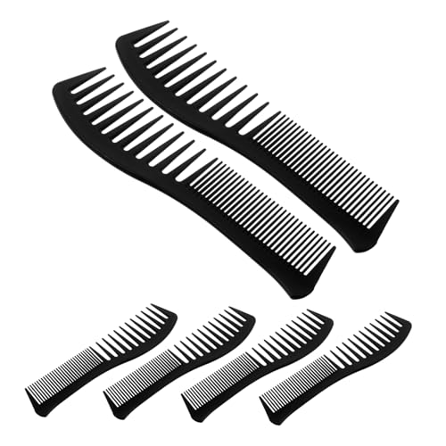PAMINGONO 6 Stück Teiliges Zahnkämme mit Fischförmigem Griff Hitzebeständig Sanftes Entwirren für Männer und Frauen für Dickes Haar Perückenstyling und Tägliche Haarpflege von PAMINGONO
