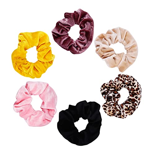 PAMINGONO 6stücke Elastische Haar Scrunchies Aus Stoff Für Frauen Mädchen Mit Verschiedenen Farben Angenehm Zu Haar Und Haut Für Pferdeschwanz Oder Handgelenk von PAMINGONO