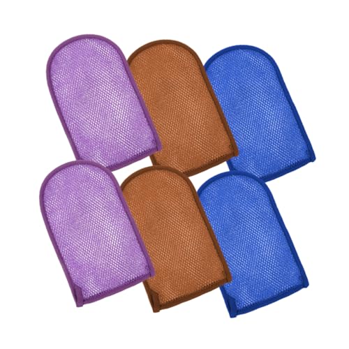 PAMINGONO 6 Teiliges Badetuch, Hautreinigungszubehör, Duschhandschuhe, Badeschaumhandschuhe, Duschhandschuhe, Hautschrubbhandschuhe, Badehandschuhe, Badehandschuhe, Peelinghandschuhe von PAMINGONO