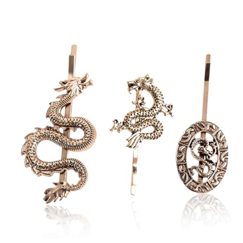 PAMINGONO 6stücke Metall Drachen Haarnadeln Bobby Pins Mit Punk-design Haarspangen Für Mädchen Retro Haar-accessoires Für Alltags Und Partystyle von PAMINGONO