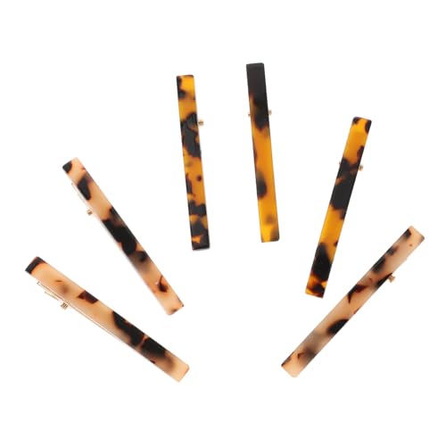 PAMINGONO 6stücke Haarspange Aus Acetat Mit Druckdesign Flache Krokodilklemme Für Damen Metallhaarspange Zum Stylen Haarschmuck Für Dünnes Haar Make-up-clip Zum Abteilen von PAMINGONO