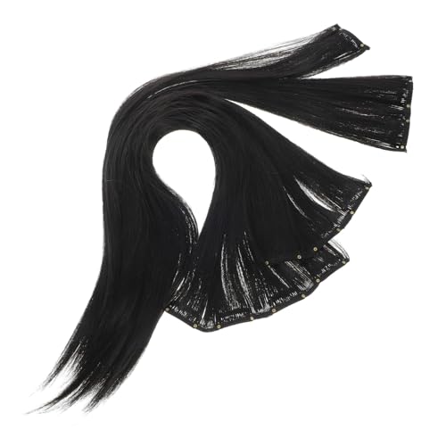 PAMINGONO 7 Stück Perücke Gerade Haarverlängerung Haar Accessoires Für Mädchen Damen Haarteil Gerades Haarteil Haarverlängerungen Dekoration Schwarze Chemiefaser Hochtemperaturgarn PAMINGONO 7 Stück Perücke Gerade Haarverlängerung Haar Accessoires Für Mädchen Damen Haarteil Gerades Haarteil Haarverlängerungen Dekoration Schwarze Chemiefaser Hochtemperaturgarn von PAMINGONO