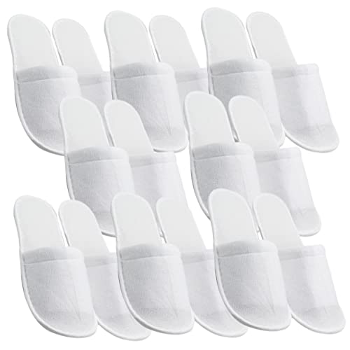 PAMINGONO 8 Paare Rutschfeste Einweg Hausschuhe für Hotel Spa Gäste Weiche Atmungsaktive Badeslipper mit Profilsohle Komfortable Salon Slipper für Damen und Herren für und Partys von PAMINGONO