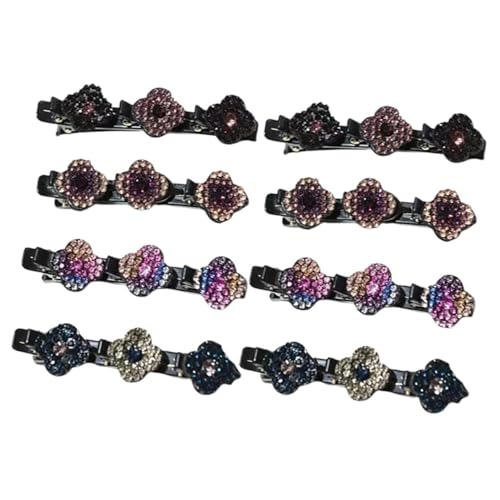 PAMINGONO 8 Stück Teiliges Strass Damen Haarklammern mit Funkelnden Kristallen Vielseitige Entenschnabel clip Haaraccessoires für Festliche Anlässe Wie Hochzeit Party und Alltag von PAMINGONO