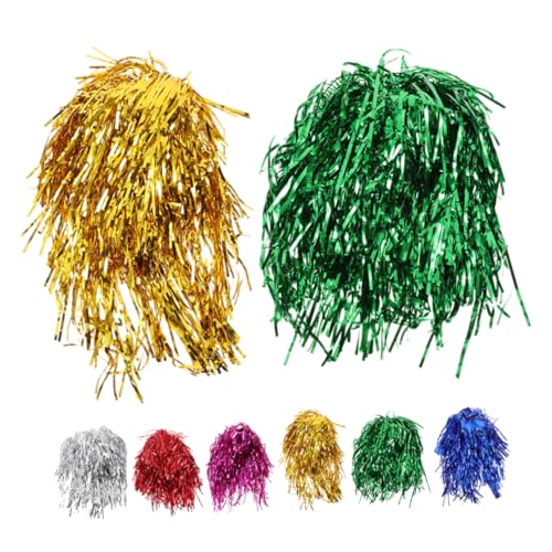 PAMINGONO 8St Perücke Party Haarteil Haar Lametta Kit für Mädchen Haar Lametta hitzebeständig lustiges falsches Haar Festival-Haarschmuck Glitzer-Haarlametta bunte Kunsthaare Plastik von PAMINGONO