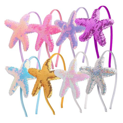 PAMINGONO 8stücke Seestern Haarreif Für Kleine Mädchen Meerestier Kopfschmuck Junge Mädchen Modellier Haarschmuck Schmuck Für Alltag Und Party von PAMINGONO