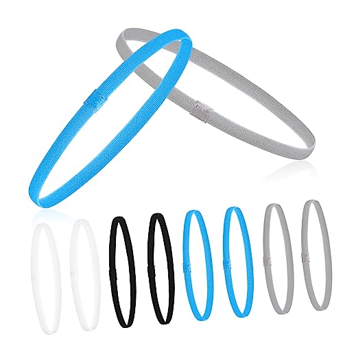 PAMINGONO 8stücke Elastische Stirnbänder Für Damen Sport Rutschfeste Dünne Workout Stirnbänder Für Yoga Laufen Gehen von PAMINGONO