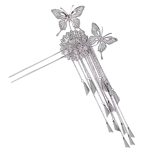 PAMINGONO Antike Schmetterling Haarnadel mit Quaste aus Metall Langlebiger Damen Haarstab für Hochsteckfrisuren Eleganter Haarschmuck für Besondere Anlässe und Alltagsstil von PAMINGONO