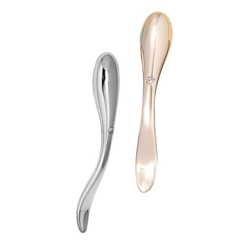PAMINGONO Augencreme Massagegerät Für Frauen 2 Stück Tragbar Gold/silber Hautpflege Stab Augenmassagegerät Für Geschwollene Augen Make up Werkzeug Für Mädchen von PAMINGONO