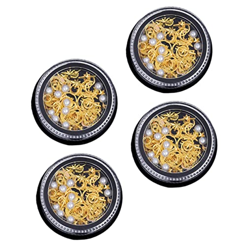 PAMINGONO Boxen Silber Nagel Dekorationen Mit Perlen Modische Nacht-himmel Nagelkunst Charms Für Damen Elegante Designs Für Kreative Maniküre Und Nagelzubehör von PAMINGONO