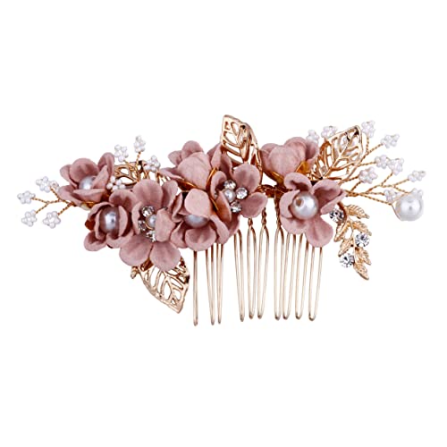 PAMINGONO Hochzeits-haarreif Mit Blumenapplikation Eleganter Haarschmuck Für Bräute Und Brautjungfern Handgefertigter Haarkamm Mit Perlen Für Besondere Anlässe Und Hochzeiten von PAMINGONO