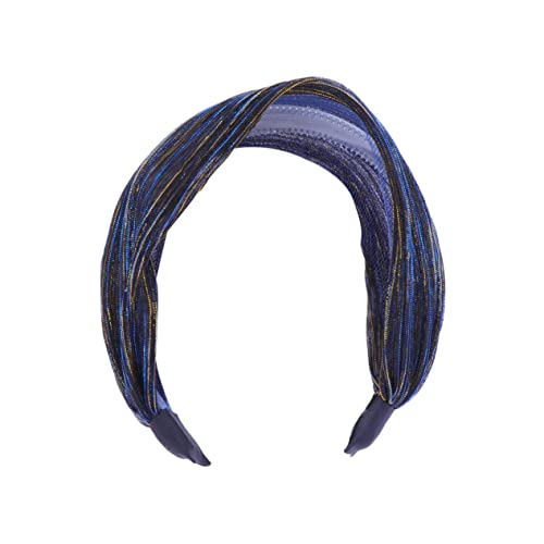 PAMINGONO Lace Wide Headband Für Damen Breites Haarband Blau Accessoire Für Mädchen Und Für Alltag Und Festliche Anlässe von PAMINGONO